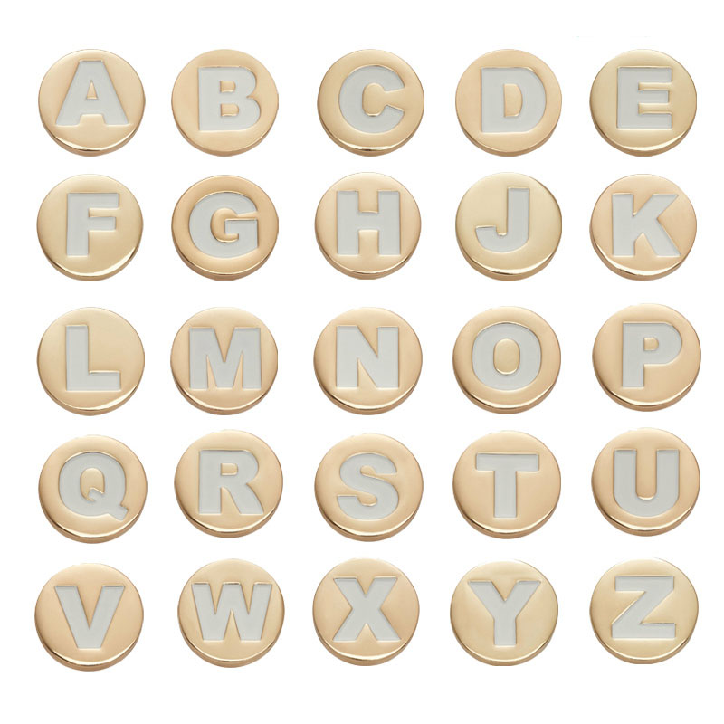 Women'S Shoes Crocs - Bling Gold Letter Shoe Charms for