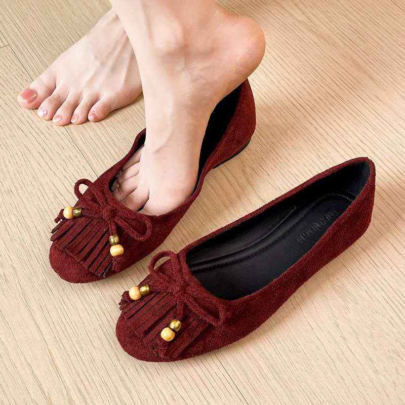 Women Shoes Brands - Retro Tassel Flats Women Fashion String