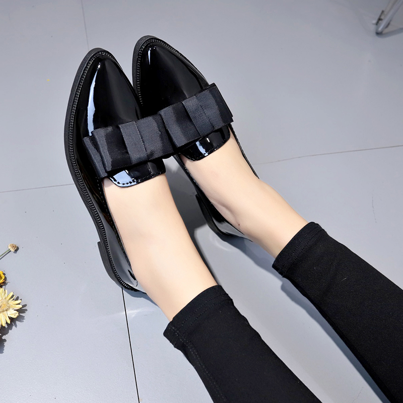 Black/ Wine Red Patent Leather - Women Shoes Size ulasan dan harga