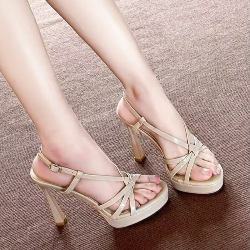 Summer 2026 French Style Nude  - Women Shoes Waterproof ulasan dan harga