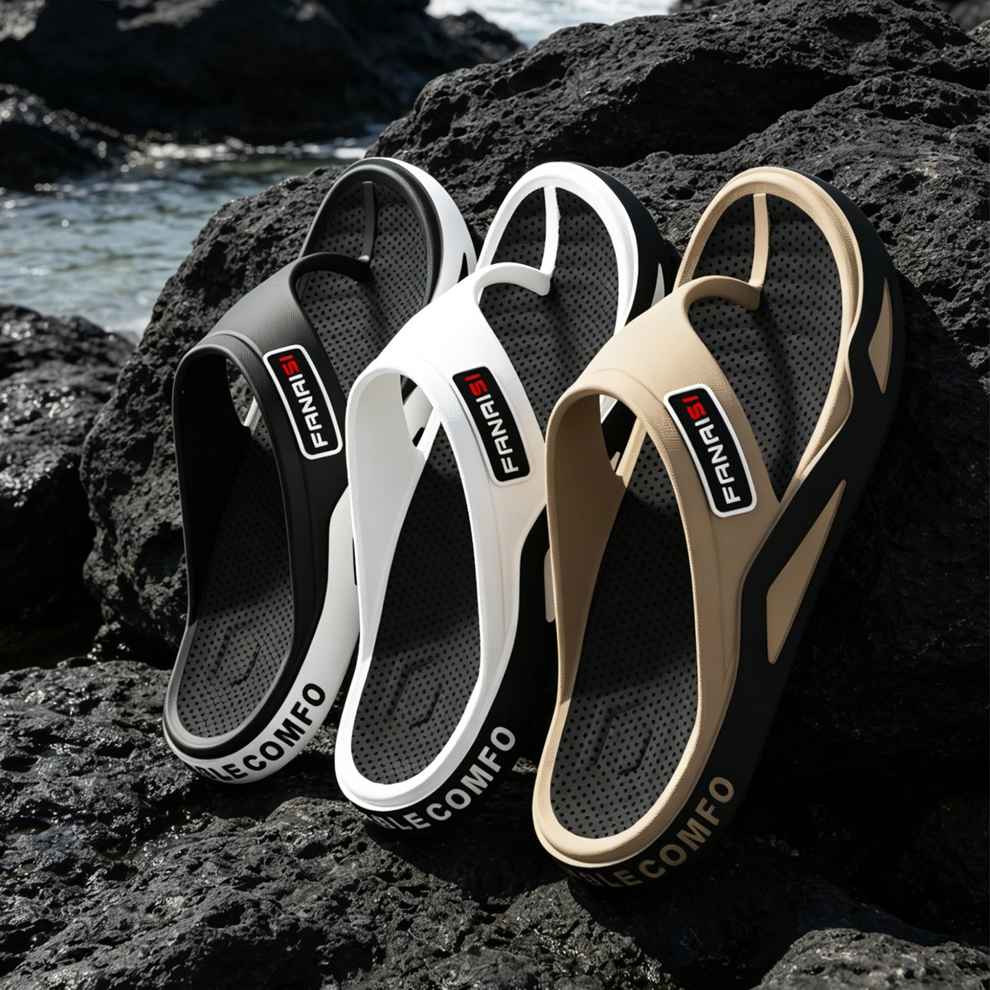 New Men's Summer Sandals, Non- - Thong Flat Sandal ulasan dan harga