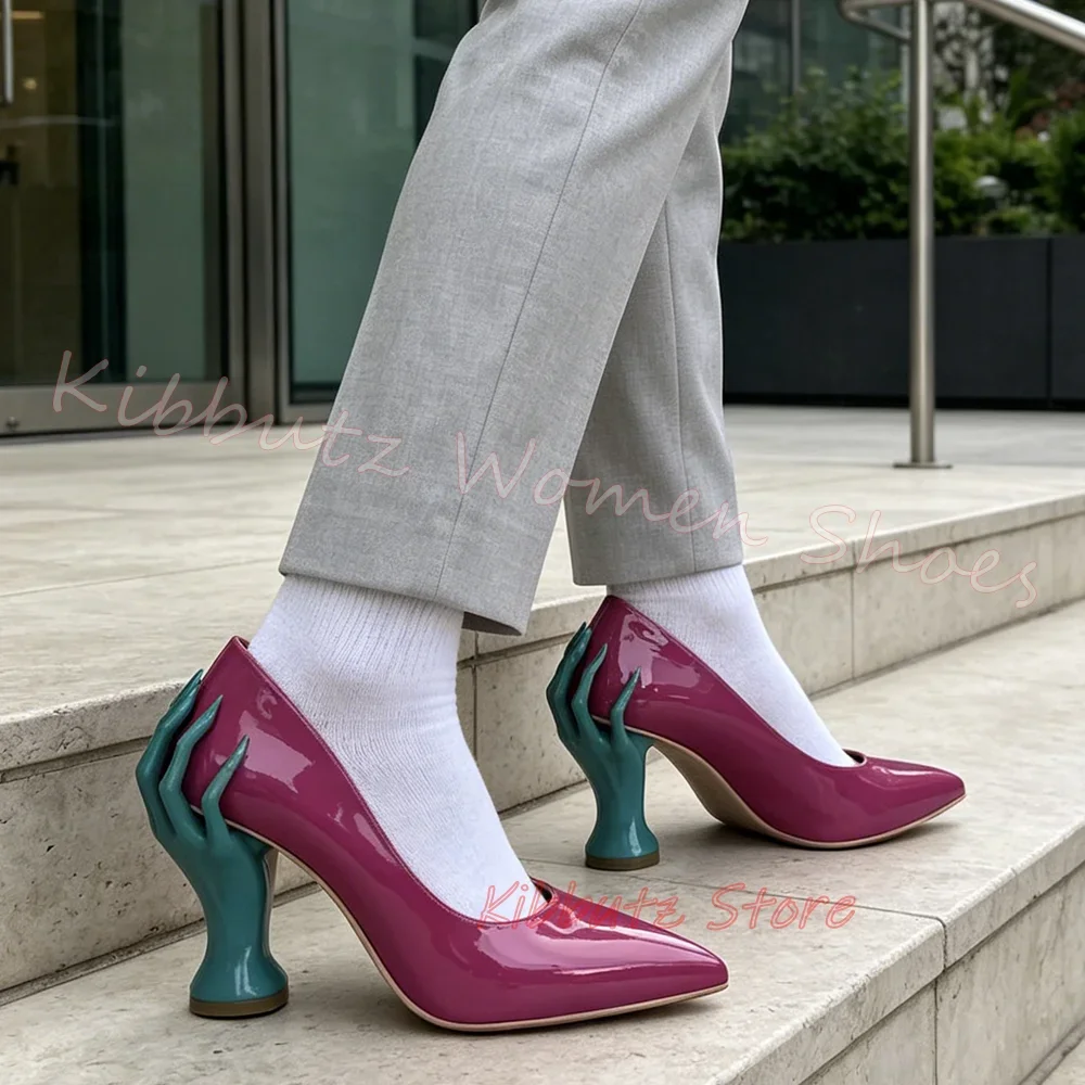 Hand Shape Heel Pumps Pointed  - Women'S Shoes Hands Free ulasan dan harga