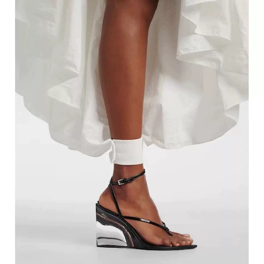 Women's Patent Leather Clear W - Thong Flat Sandal ulasan dan harga