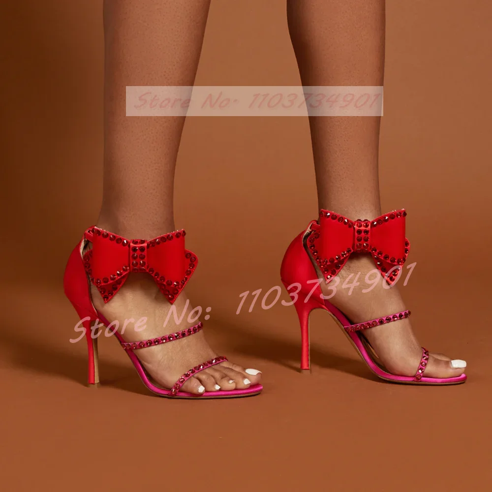 Butterfly-knot Crystals Clear  - Women'S Shoes Trendy ulasan dan harga