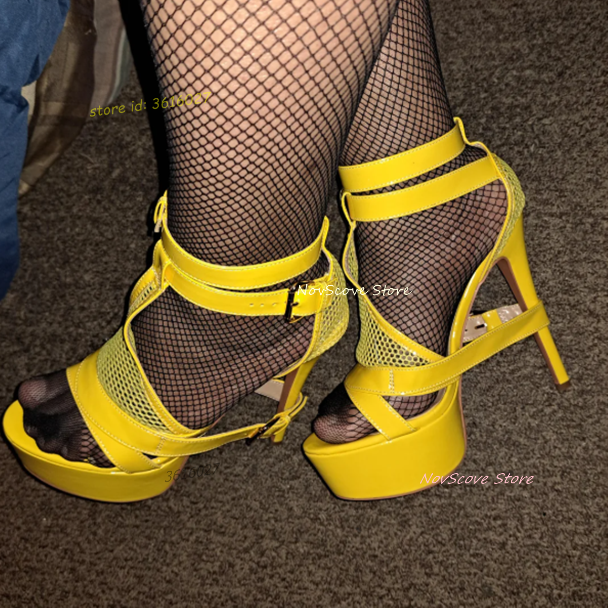 Yellow Open Toe Strappy Sandal - Women'S Shoes Yellow ulasan dan harga
