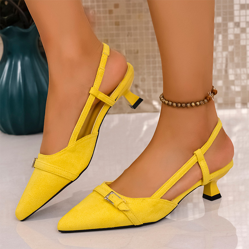 Fashion Yellow High Heels Sand - Women'S Shoes Yellow ulasan dan harga