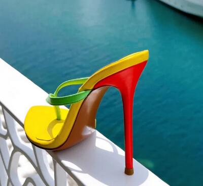 Hot Pink Blue Yellow Mixed Col - Women'S Shoes Navy Blue ulasan dan harga