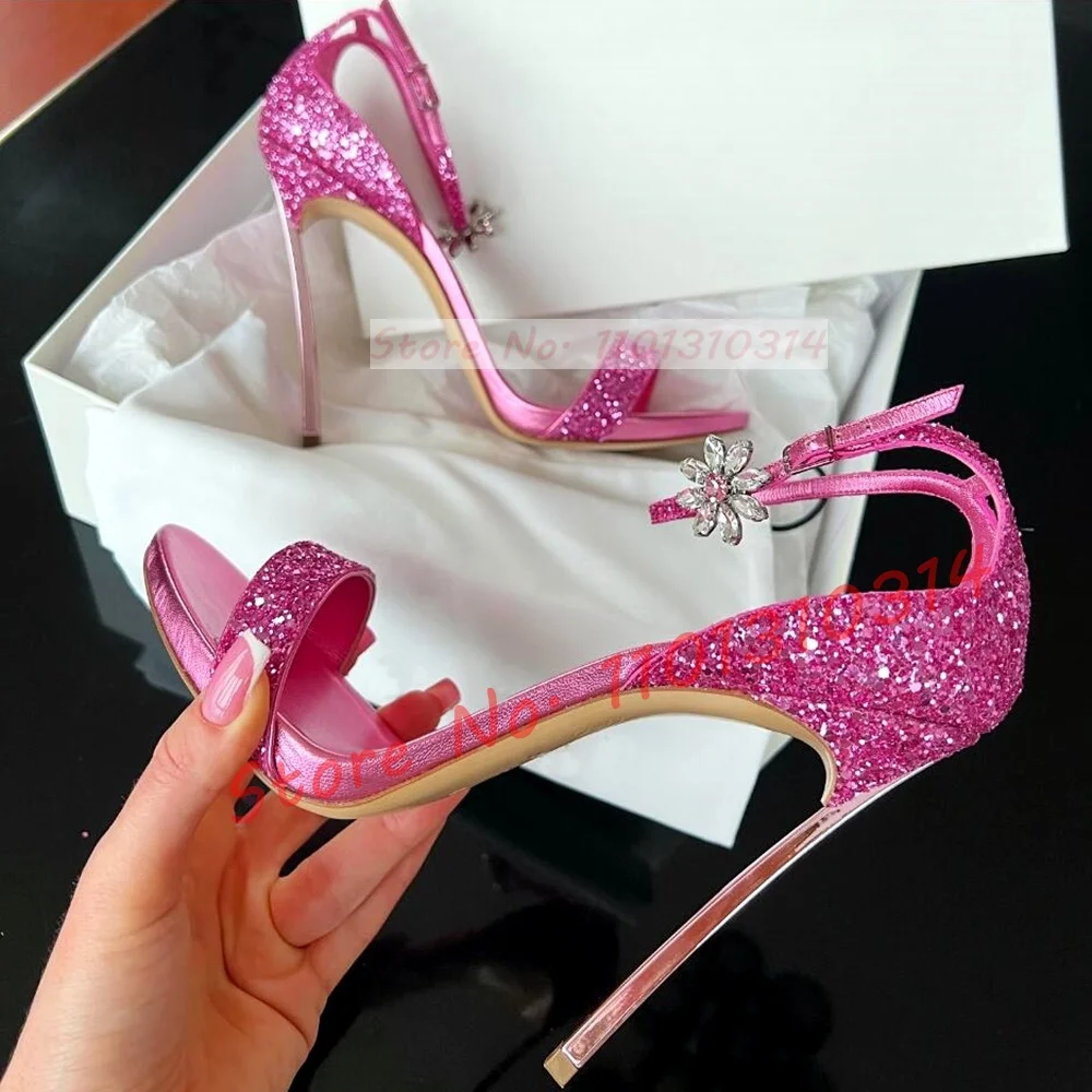 Luxury Glitter Pink Heels Sand - Women Shoes Brands ulasan dan harga