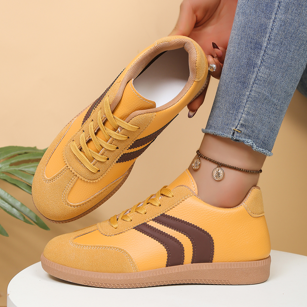 Fashionable Yellow Women's Cas - Women'S Shoes Yellow ulasan dan harga