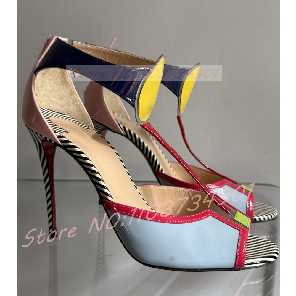 Mixed Colors Roman Sandals Wom - Women'S Shoes Trendy ulasan dan harga