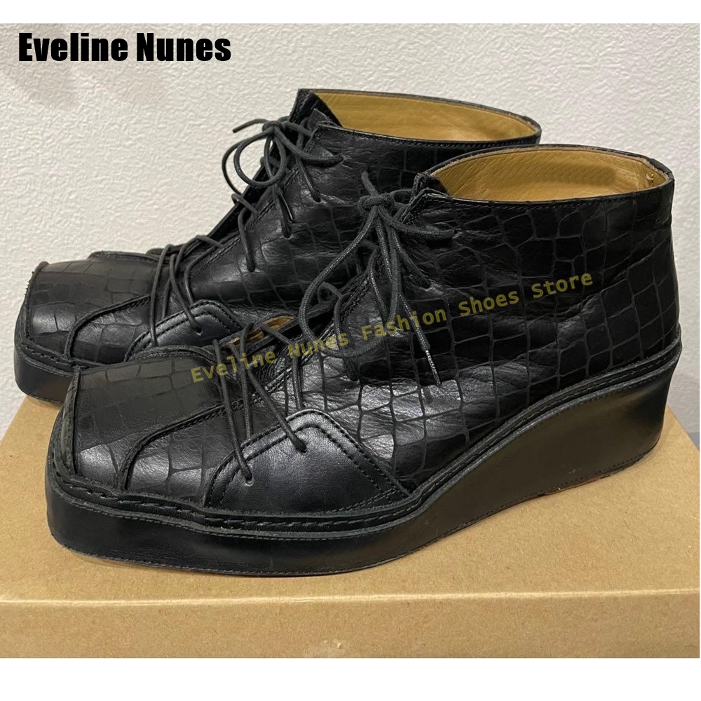 Black Croc-Effect Square Toe W - Women'S Shoes Crocs ulasan dan harga