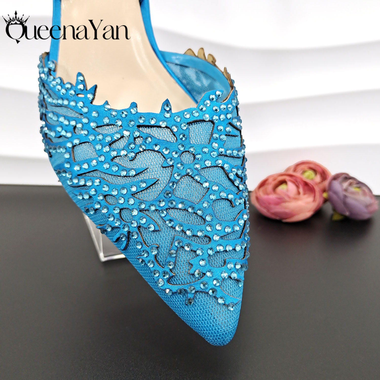 Luxury African Nigerian Bride  - Women'S Shoes Navy Blue ulasan dan harga