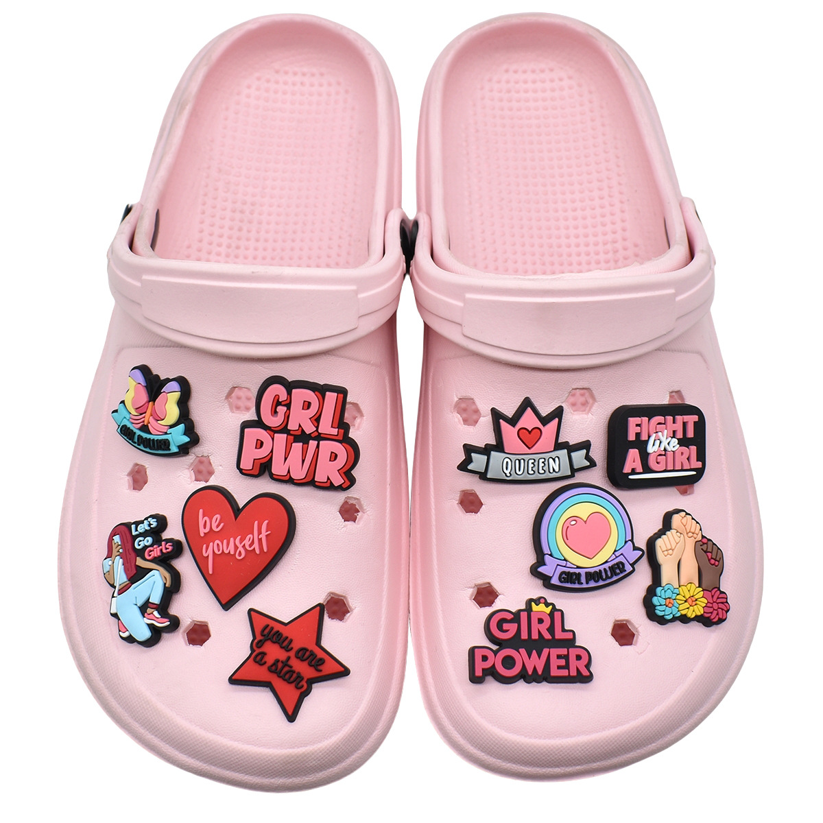 Cute Pink Power Shoe Charms De - Women'S Shoes Crocs ulasan dan harga