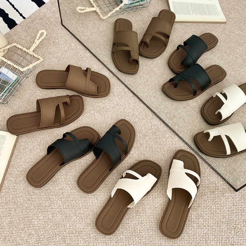 Women Summer New Slide Sandals - Thong Flat Sandal ulasan dan harga