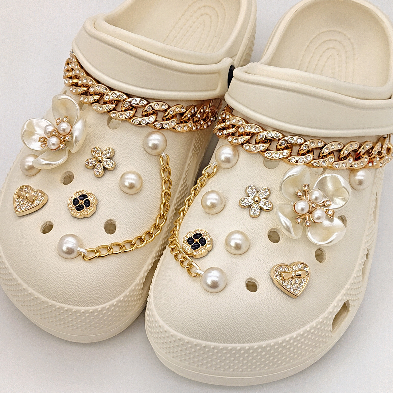 Floral Pearl Shoe Charms for C - Women'S Shoes Crocs ulasan dan harga