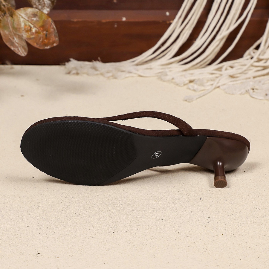 New Faux Suede Heeled Thong Sa - Thong Flat Sandal ulasan dan harga