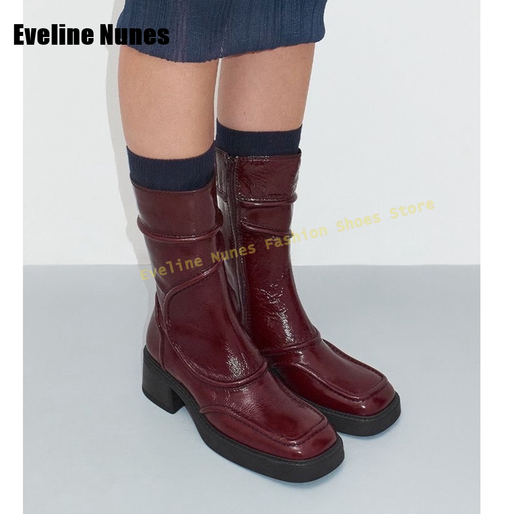 Dark Blue Square Toe Fashion B - Women'S Shoes Navy Blue ulasan dan harga