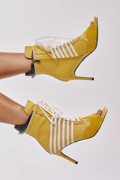 Women Yellow White Contrast La - Women'S Shoes Yellow ulasan dan harga