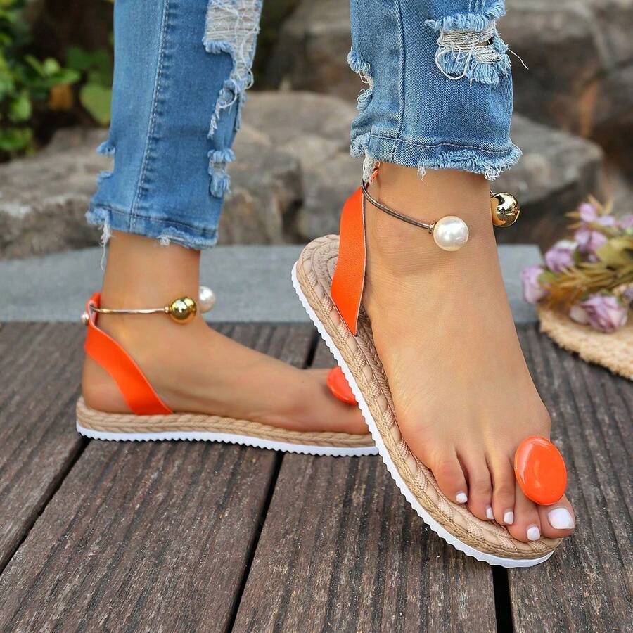 Womens Pearl Thong Sandals Rom - Thong Flat Sandal ulasan dan harga