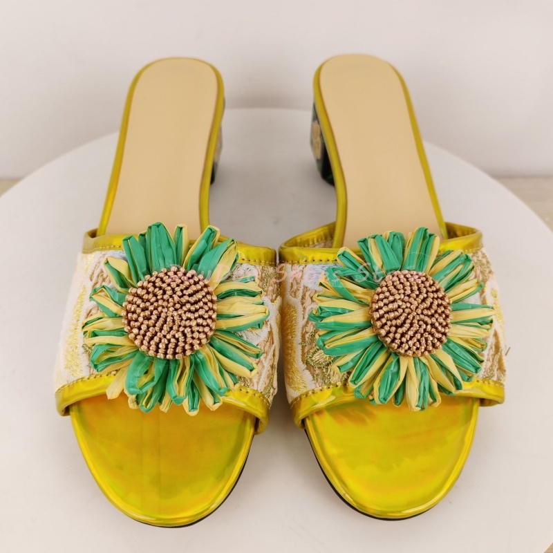 Yellow Lace Embroider Floral S - Women'S Shoes Yellow ulasan dan harga